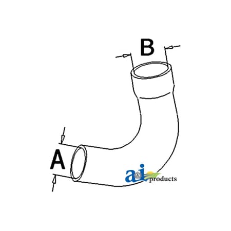 A & I Products Radiator Hose, Lower 6" x3" x6" A-70243015